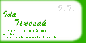 ida timcsak business card
