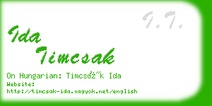 ida timcsak business card